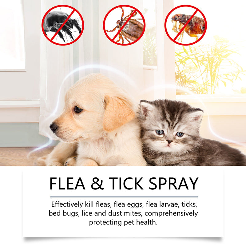 🍃Natural Flea & Tick Spray for Dogs & Cats–Helps Kill & Repel Fleas & Ticks