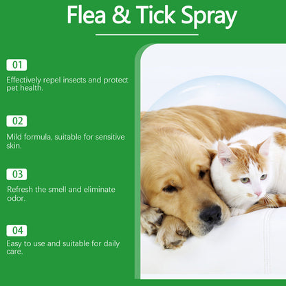 🍃Natural Flea & Tick Spray for Dogs & Cats–Helps Kill & Repel Fleas & Ticks