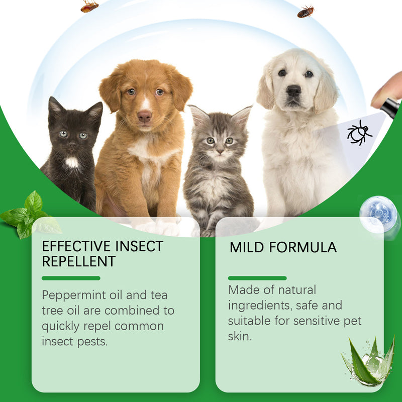 🍃Natural Flea & Tick Spray for Dogs & Cats–Helps Kill & Repel Fleas & Ticks