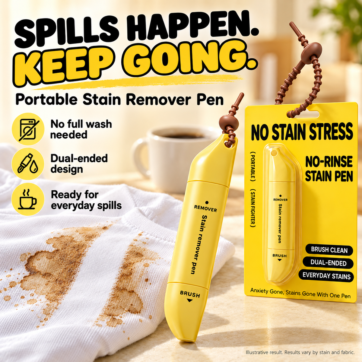 🏆Portable Dual-Head Stain Remover Pen