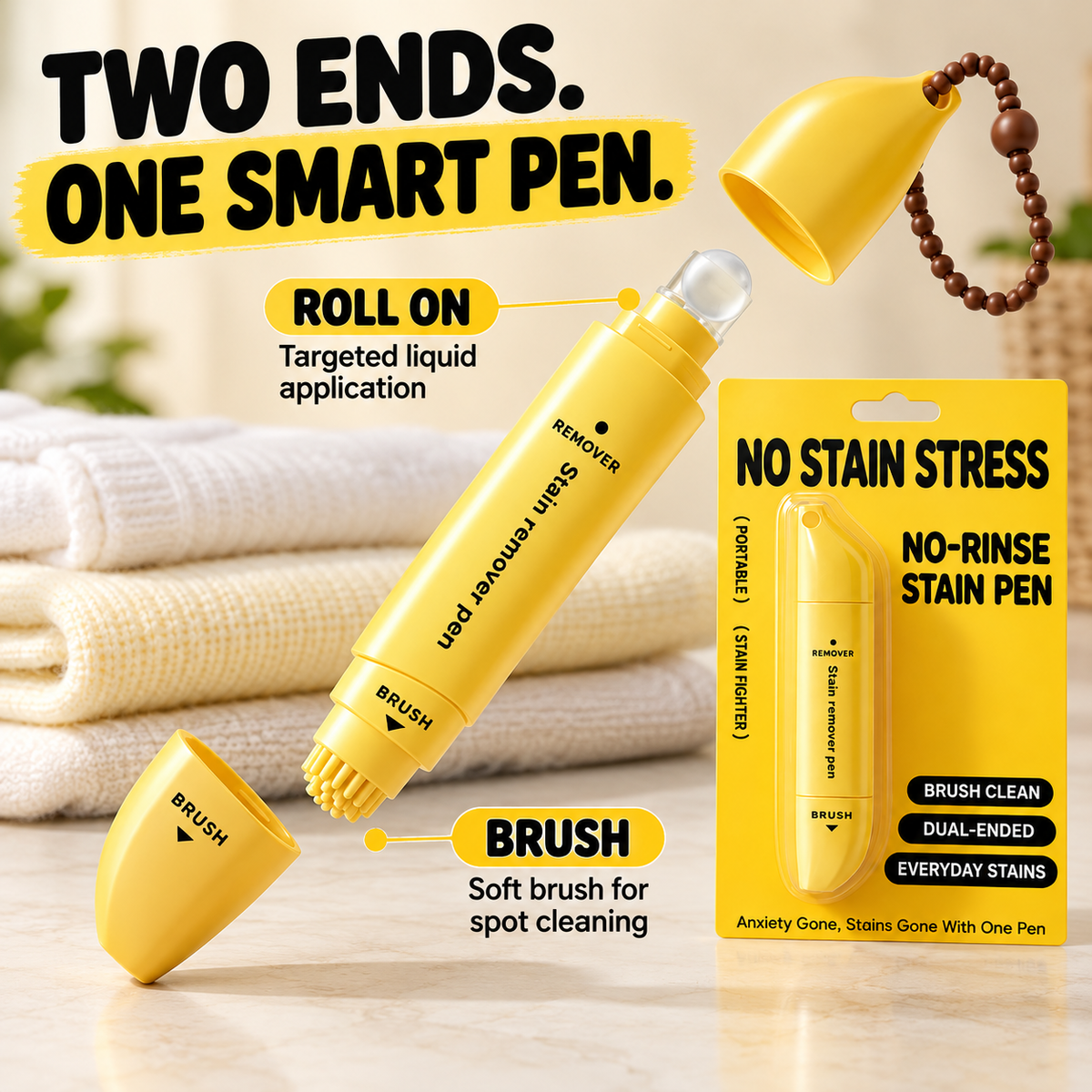 🏆Portable Dual-Head Stain Remover Pen