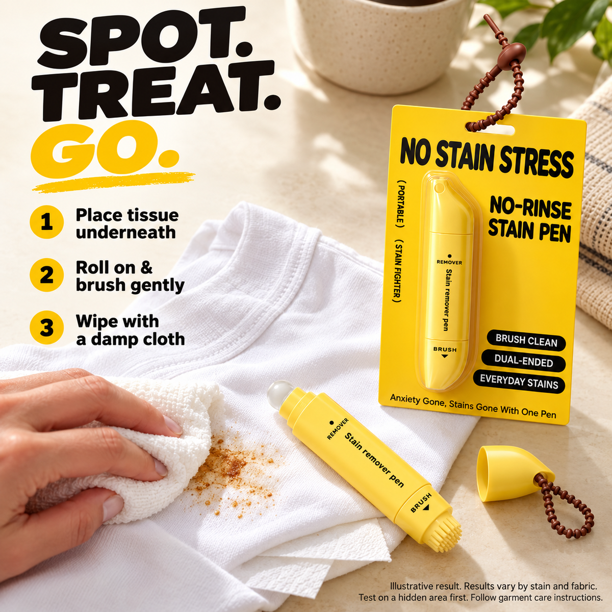 🏆Portable Dual-Head Stain Remover Pen