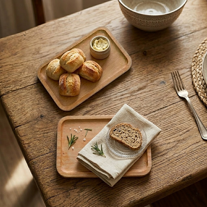 Solid Beech Wood Serving Plate