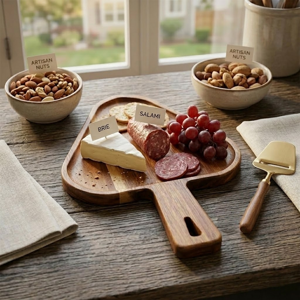 Acacia Wood Pizza Plate &amp; Serving Tray