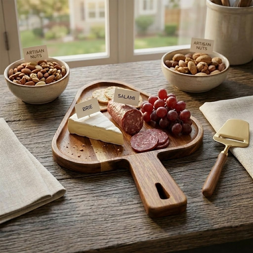 Acacia Wood Pizza Plate &amp; Serving Tray